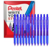 Stylos Rollerball Rétro éclairants Pentel Energel X BL107 0,7mm Bleu Étui de 12