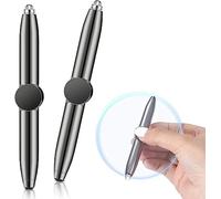 Stylos Rotatif Tournant Stylo, Fidget Pen Toy avec Lampe, Aide à Penser à Un Stylo à Billes Anxiété Anti-Stress Cadeau pour Adultes Enfant