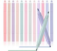 Stylos Surligneurs De 12 Paquets,Surligneurs Esthétiques Sans Saignement,Surligneur Pastel,Marqueurs Pastel,Marqueurs,Marqueurs De Livres,Fournitures De Papeterie De Bureau Scolaire