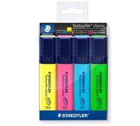 Stylos Surligneurs Staedtler Textsurfer Classic Étui de 4 Couleurs Assorties