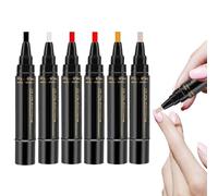 Stylos Vernis 6 Pièces Outils de Manucure à Séchage | Marqueurs Vernis À Ongles Pour Pour Filles Femmes Adolescents Salon Maison Fête Été Printemps Halloween Mariage