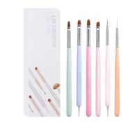 Stylos Vernis à Ongles | 6 Stylos à Vernis à Ongles,Kit Manucure Double Embout et Pince à Strass pour Femme Salon Maison Voyage Gel UV