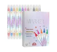 Stylos Vernis à Ongles | Coffret 12 Couleurs à Base d'Eau,Set de Stylos Double Embout à Séchage Rapide - Pour Femmes Filles Salon et DIY à l'Effet Manucure Gel