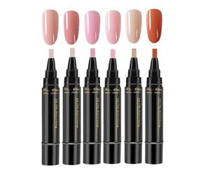 Stylos Vernis À Ongles | Coffret De 6Vernis ÀOngles Longue Tenue Et Séchage Rapide | Stylos Vernis À Ongles Pour, Femmes, Adolescentes, Mamans Et Studio D'entraînement