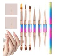 Stylos Vernis à Ongles,Crayon Artistique Portable Double Pointe | Kit Complet Marqueurs Gel Vernis à Onggles - Pour Adultes Débutants Salon Maison Artisanat