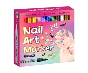 Stylos Vernis à Ongles Ensemble Manucure Salon 24 Couleurs