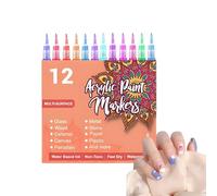 Stylos Vernis à Ongles,Pointe Fine Séchage Rapide Outils de Manucure | Set De Marqueurs Vernis À Ongles Gel 0.5mm | pour Femmes Adolescents Adultes Débutants Dessin Peinture Pointage Artisanat