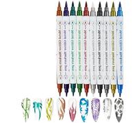 Stylos Vernis À Ongles Séchage Rapide | 10 Pièces Outils De Peinture À Double Embout,Stylos Dessin pour Création de Cartes | Pour Femmes Débutants Professionnels Salon Fête Événements Projets