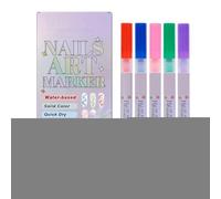 Stylos Vernis à Ongles | Stylos Dessin Vernis Imperméables | 5 Couleurs Marqueurs Manucure Decoration Dessin,Pour Femmes Débutantes Professionnelles Jeunes Filles