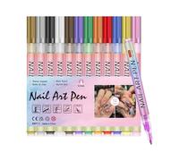 Stylos Vernis Gel - 12 Couleurs De Stylo À Vernis 3D De 0.7mm | Marqueurs De Revêtement Pour Ongles Des Pieds | Pour Maison Salon Soirée Mariage Manucure Voyage Formel Et Décontracté