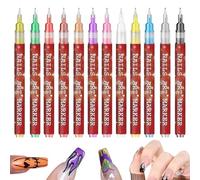 Stylos Vernis Gel pour Ongles,12 Couleurs Haut Pigmenté | Marqueurs Vernis à Ongles Femme | pour Professionnels Amatrices Femmes Salon à Domicile Manucure Quotidienne Studio