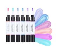 Stylos Vernis Gel pour Ongles | Coffret de 6 Fournitures de Manucure | Set de Couleurs pour Ongles,pour Débutantes, Professionnelles, Amatrices de Beauté, Femmes, Filles, Utilisation à Domicile & en