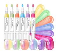 Stylos Vernis Ongles 6 Couleurs Haute Brillance Séchage Rapide Longue Tenue