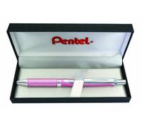 Stylotel BL407P-BOX EnerGel Liquid-Gel-Roller Sterling avec Case, Stroke largeur 0.35 mm, Ball diamètre 0.7 mm, Rose et Noir