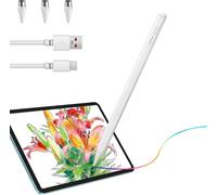 Stylus Pen for iPad Tablet, Universal Touch Screen Stylus for iPad 2018-2023, Compatible with iPad Pro/Air/Mini/iPhone/Huawei, Includes 3 Replacement Fine Tips, Smooth Writing Experience