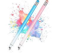 Stylus Pen for Touch Screens, High Sensitivity, Silicone Tip, Universal Durable Alloy Stylus Pen for Cell Phone, Tablet, Compatible with All Screens (Pink+2 Pack)