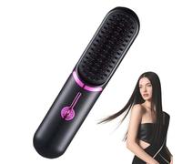 Styluse Hair Brush, Styluse Hair Straightener, 2-in-1 Straightener & Curler, 3 Djustable Temperature (Black)