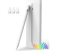 StylusLink Stylet pour iPad avec rejet de paume, charge rapide en 13 minutes, stylet actif à pointe fine pour iPad Pro, iPad Mini 5/6e, iPad Air 3e/4e/5, iPad 6/7/8/9/10e (lot de 1/3 pointes)