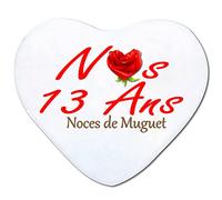 stylx design Cadeau de Mariage, Cadeau Saint Valentin Romantique, Magnifique Housse zippée + Garniture Coussin Anniversaire de Mariage 13 Ans de Mariage,Noces de muguet