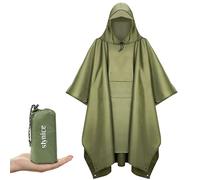 Stynice Poncho Pluie Imperméable - Unisexe Cape de Pluie avec Capuche Multifonctionnel 3-en-1 pour Camping Randonnée Pêche Voyage