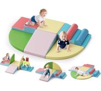 STYPLZ Blocs de construction en mousse pour enfants, blocs d'escalade d'intérieur, structures d'escalade pour enfants, blocs géants pour s'amuser et grimper, ((Ensemble de huit pièces