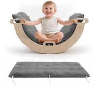 STYPLZ Coussin d'arche d'escalade,Coussin et Housse de siège de Chaise Longue au Sol,Tapis de Sieste pour Tout-Petits (Gris)