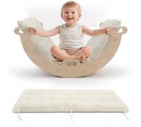 STYPLZ Coussin d'arche d'escalade,Coussin et Housse de siège de Chaise Longue au Sol,Tapis de Sieste pour Tout-Petits (Beige)