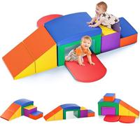 STYPLZ Lot de 6 grands blocs de construction en mousse pour enfants - Blocs de construction géants - Kit de château - Multicolore (Lot de 6 pièces, multicolore)