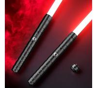 STYPLZ Sabre Laser 2 Pièces,Sabre Laser pour Enfants RGB 15 Couleurs, Sabre Laser Duel pour 5 Modes et Sonsavec Effets sonores FX, Jouet pour Enfants, Halloween