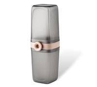 Styquenzer Étui de voyage pour brosse à dents - Portable - Porte-brosses à dents - Multifonctionnel - Grande capacité - Pour voyage, salle de bain, camping (gris)