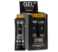 STYRKR GEL30 Lot de 12 gels énergétiques à la caféine avec caféine 30 g de glucides pour course et cyclisme avec 150 mg de caféine pour athlètes d'endurance Formule double glucides GEL30 Caféine + 12