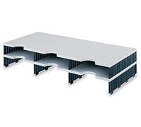 Styro Modular Sorting Système Extension 6 Compartiments W723xD331xH153mm Gris et Noir Ref 268-1302.98
