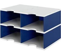 styro Unité de base styrodoc duo 4 compartiments bleu/gris