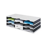 Styrodoc 268030398 Trieur de bureau Trio 9 compartiments 72,3 x 33,1 x 22,3 mm (Gris/noir) (Import Allemagne)