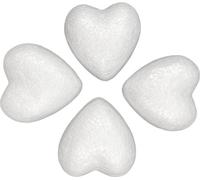 STYROPIAN HEART Polystyrène Coeur 6cm/4pcs POUR DECORATION Amour Valentin Mariage