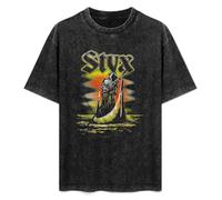 Styx Ferryman Grim Reaper Tour Men's T-Shirt Unisex Black Cotton Hip Hop Print Tee Shirts XXL
