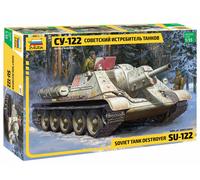 SU-122 SOVIET SELF-PROPELLED GUN - ZVEZDA 1/35 PLASTIC KIT