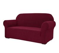 SU SUBRTEX Housse de canapé Extensible en Tissu Jacquard élasthanne pour canapé, Fauteuil, Protection antidérapante de Meubles (Taille XL, Bordeaux)