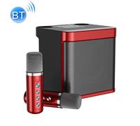 SU-YOSO YS-203 - MINI HAUT PARLEUR KARAOKÉ AVEC 2 MICROPHONES SANS FIL - ROUGE