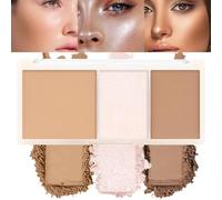 SUAKE Palette bronzante 3 en 1 pour le contour des joues, surligneur, mat pour le maquillage naturel, fard à paupières