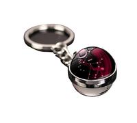 Suammiitstrieadea 12 Porte-clés Constellation Modernes à la Mode Simples avec Anneau à Clé Nébuleuse Double Face en Pierre du Temps et Planète, Cadeaux Vierge