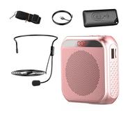 Suammiitstrieadea Amplificateur de voix portable avec microphone et casque - Or rose