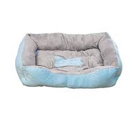 Suammiitstrieadea Coussin doux et chaud en peluche pour animal domestique Bleu 43 x 30 cm
