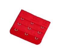 Suammiitstrieadea Extension de sangle de soutien-gorge, boucle d'extension à 3 crochets, crochets de soutien-gorge, pratiques, élastiques multicolores, clips de rechange 3 rangées blanc, rouge vif, as