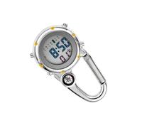 Suammiitstrieadea Montre à mousqueton à clip pour le sport, tendance, lumineuse, multifonction, boussole, affichage de la température, horloges cadeau bleu, jaune, as description