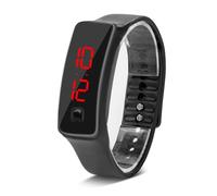 Suammiitstrieadea Montre électronique confortable avec fixation stable et indéformable exquis artisanat écran montre électronique silicone noir, blanc, as description