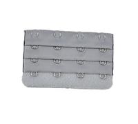 Suammiitstrieadea Sangle d'extension pour soutien-gorge, boucle d'extension 4 crochets, boutons multicolores pratiques, longueur réglable, 3 rangées, sous-vêtements blancs, gris argenté, as