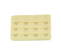 Suammiitstrieadea Sangle d'extension pour soutien-gorge, boucle d'extension 4 crochets, boutons multicolores pratiques, longueur réglable, 3 rangées, sous-vêtements blancs, jaune clair, as description
