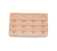 Suammiitstrieadea Sangle d'extension pour soutien-gorge, boucle d'extension 4 crochets, boutons multicolores pratiques, longueur réglable, 3 rangées, sous-vêtements blancs, Doré chair, as description