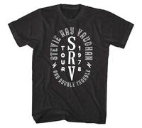SUAN MEI ROU Stevie Ray Vaughan SRV Tour 1978 Men's T-Shirt Double Trouble in Step Live Top Black XL